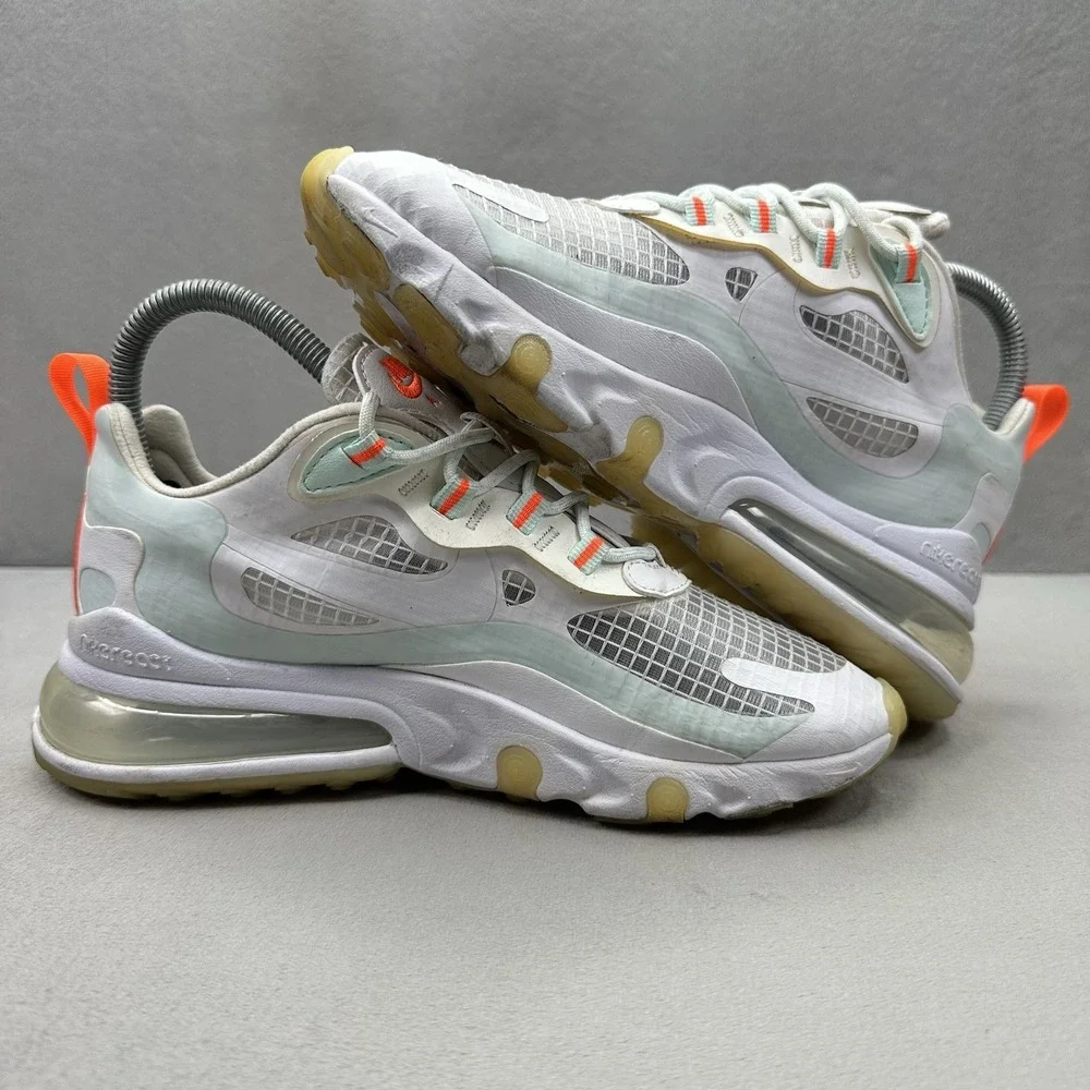 Womens Size 6 Nike Air Max 270 React Shoes White Hyper Crimson Teal Tint Sneaker